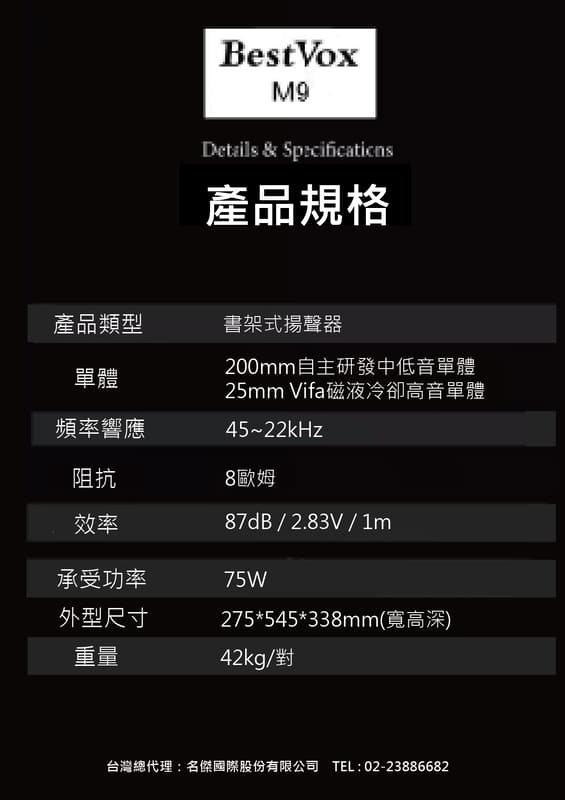 【全新上市】BestVox M9 書架式喇叭 圖7